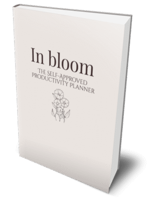 In Bloom Daily Planner for Productivity - Floral Hardcover with Habit Tracker In Bloom daily planner for productivity featuring affirmations, habit tracker, and floral design