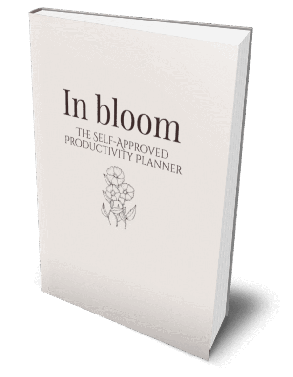 In Bloom Daily Planner for Productivity - Floral Hardcover with Habit Tracker In Bloom daily planner for productivity featuring affirmations, habit tracker, and floral design
