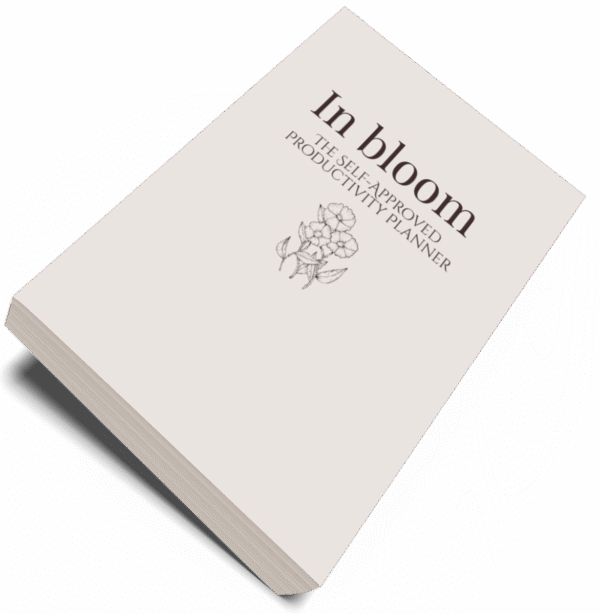 In Bloom Daily Planner for Productivity - Floral Hardcover with Habit Tracker In Bloom daily planner for productivity featuring affirmations, habit tracker, and floral design