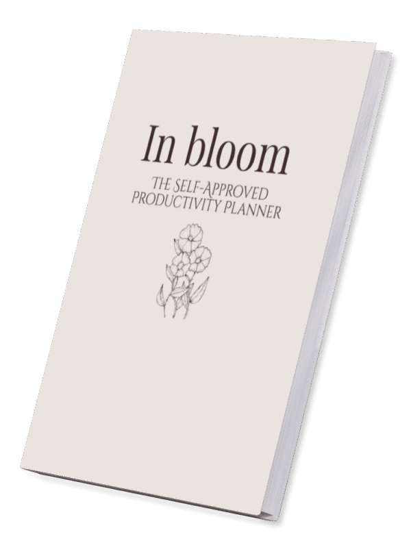 In Bloom Daily Planner for Productivity - Floral Hardcover with Habit Tracker In Bloom daily planner for productivity featuring affirmations, habit tracker, and floral design