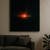 Energizing Burst Above Modern Sofa Radiant Surge – Bold Modern Wall Art Print for Cinematic Interiors