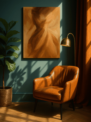 Earth-Toned Abstract Art That Turns Corners Into Stories – Digital Wall Art Download Where Earth Breathes – a digital earth tone abstract wall art print featuring warm clay, beige, and brown tones with soft swirling movement, ideal for modern and minimalist interiors