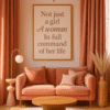 Pink Oasis of Comfort and Empowerment Feminine printable artwork with empowering message for modern interiors