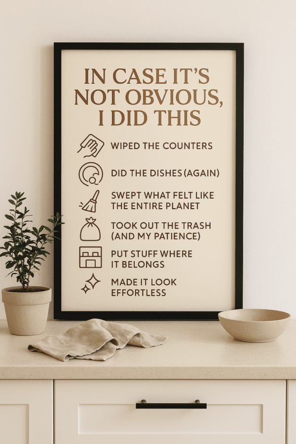 Funny Chore Wall Art Printable Cozy Home Decor Under  Effortless Homemaker funny rustic farmhouse kitchen wall art print