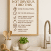 Funny Kitchen Chore Art Print Minimalist Kitchen Decor Under  Effortless Homemaker funny rustic farmhouse kitchen wall art print