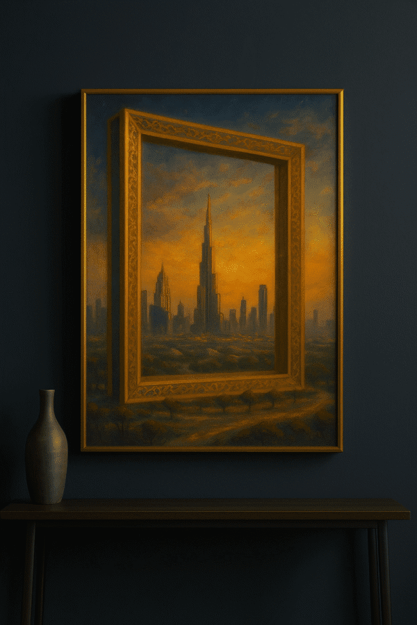 Dubai Skyline Wall Art Download Dubai Frame Poster Dubai Frame at Sunset – Digital Art Print